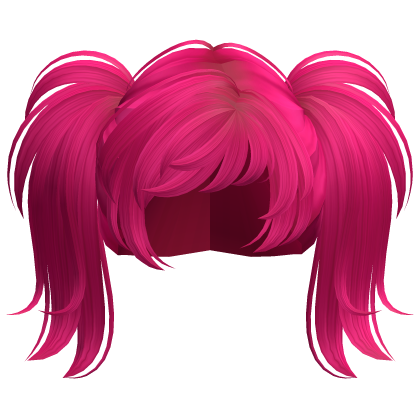 Scene Emo Fluffy Pigtails Hot Pink Roblox