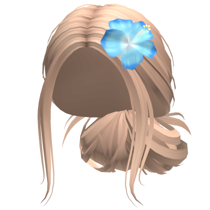Messy Summer Preppy Bun W Flower Blonde Roblox