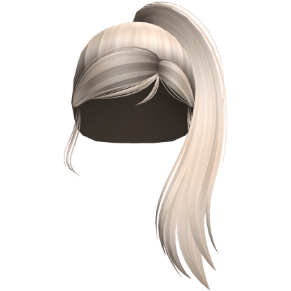 Ash Blonde High Long Wavy Ponytail Roblox