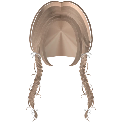 Blonde Braided Pigtails W Bows Roblox Item Rolimon S