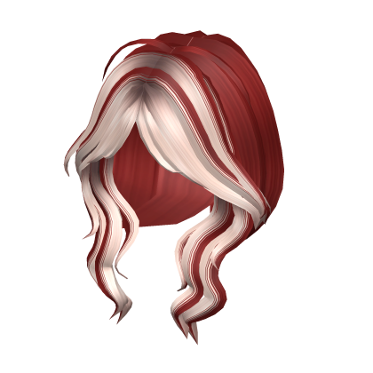 Two Tone Anime Lush Layered Hair Blonde Red Roblox
