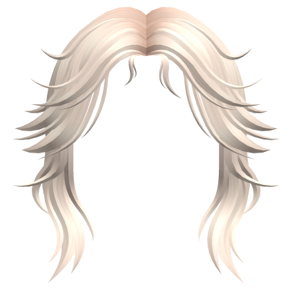 Messy Wolfcut Bangs In Platinum Blonde Roblox