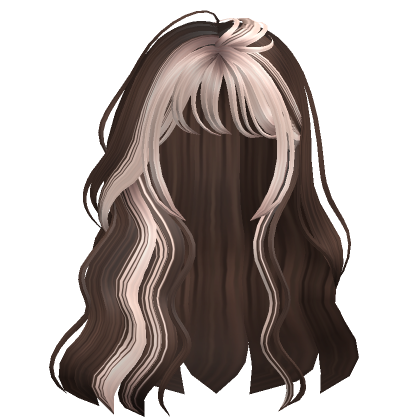 Two Tone Natural Flowy Hair Waves Brown Blonde Roblox
