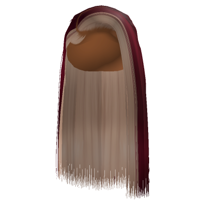 Red Side Part Silk Press W Blonde Skunk Stripe Roblox