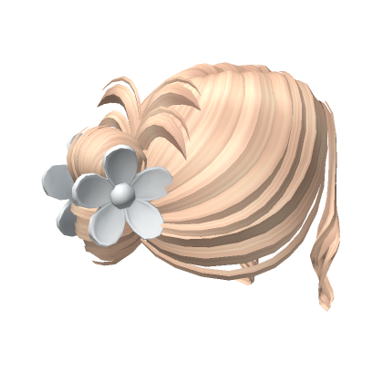 Clipped Messy Bun In Blonde Roblox