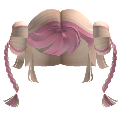 Harajuku Space Buns In Split Pink Blonde Roblox