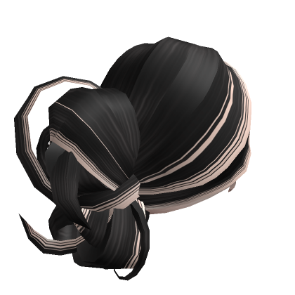 Two Tone Fluffy Messy Y K Hair Bun Black Blonde Roblox
