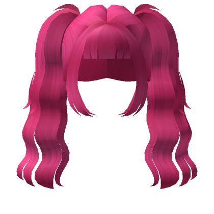 Hot Pink Sweet Kawaii Pigtails W Bangs Roblox