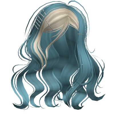 Messy Killer Novelist Clip Hair Blue Blonde Roblox