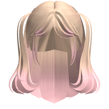 Short Y K Fluffy Anime Pigtails Hair Blonde Pink Roblox