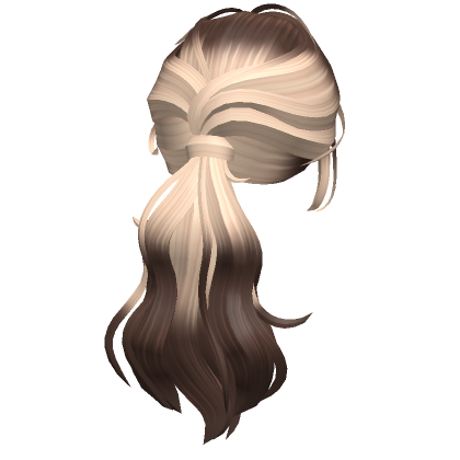 Wavy Layered Ponytail Hair Brown Blonde Roblox