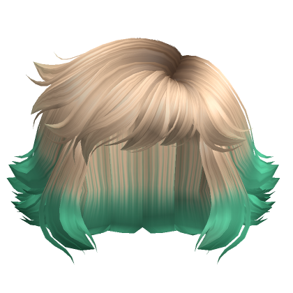 Spiky Two Tone Flowers Hair In Blonde Teal Roblox