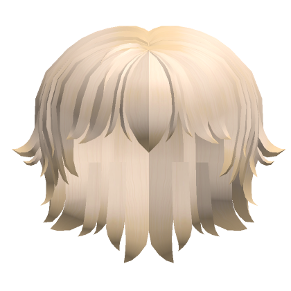 Short Anime Messy Hair Platinum Blonde Roblox
