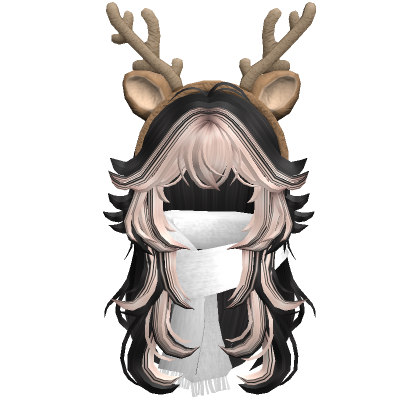 Wolfcut W Reindeer Hat In Cozy In Black Blonde Roblox