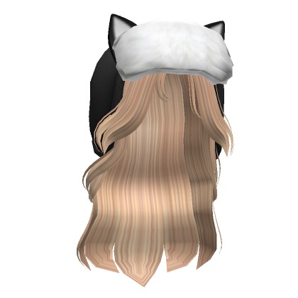 Soft Wavy Hair W Cat Ushanka Blonde Roblox