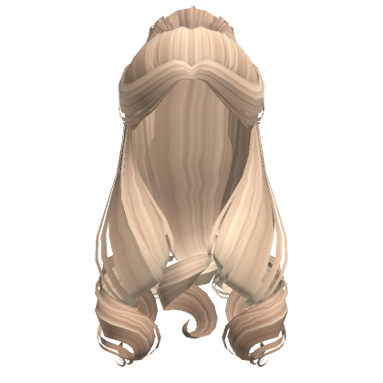 Curly Half Up Half Down In Blonde Roblox