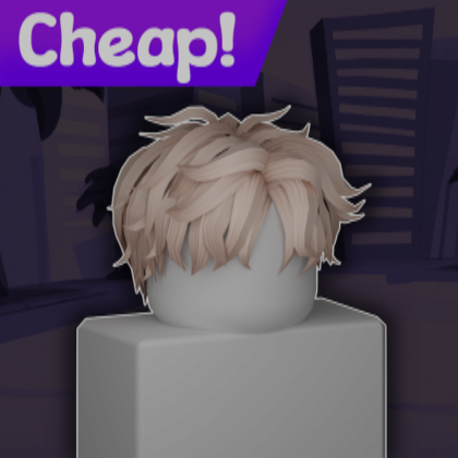 CHEAP Middle Part Platinum Blonde Messy Hair Roblox Item Rolimon S