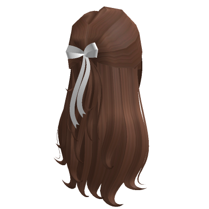 Soft Curls With Chic Bow In Brunette Roblox