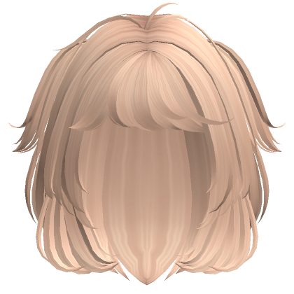 Short Layered Anime Hair W Bangs Blonde Roblox