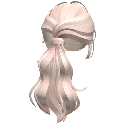 Wavy Layered Ponytail Hair Platinum Blonde Roblox
