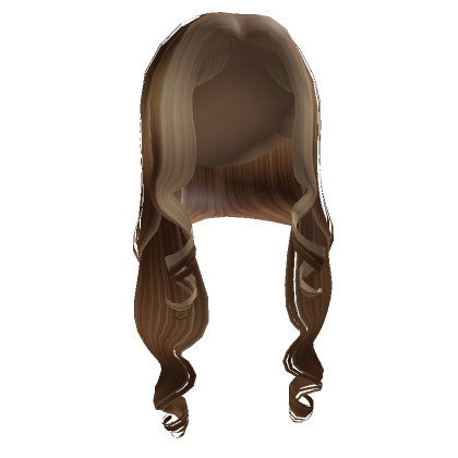 Middle Part W Curled Ends Brown And Blonde Roblox