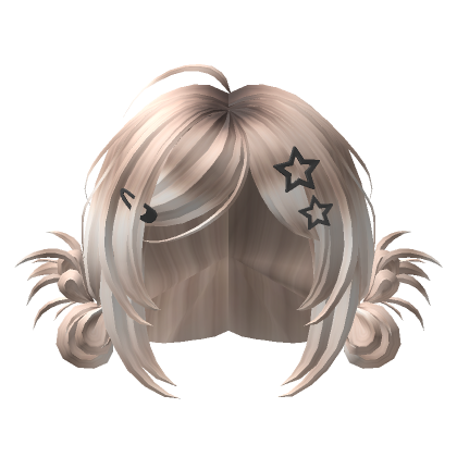 Y2K Spikey Buns W Clips Platinum Blonde Roblox