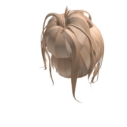 Chic Blonde Fluffy Messy Bun Roblox