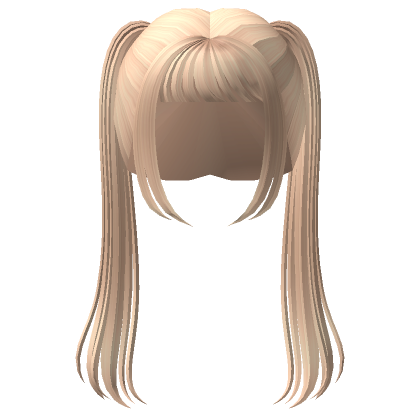 Lush Long Pigtails With Bangs Blonde Roblox