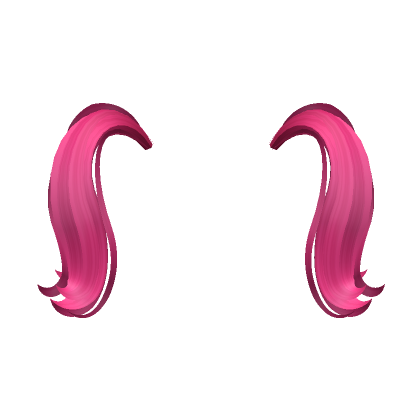 Short Fluffy Pigtails Extensions In Hot Pink Roblox