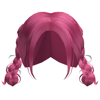 Y K Braided Lush Fluffy Pigtails Hot Pink Roblox