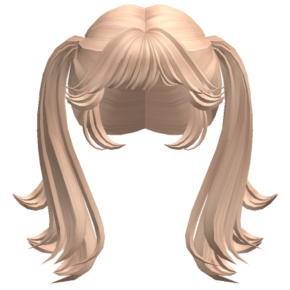Fluffy Pigtails W Wolf Hime Bangs Blonde Roblox
