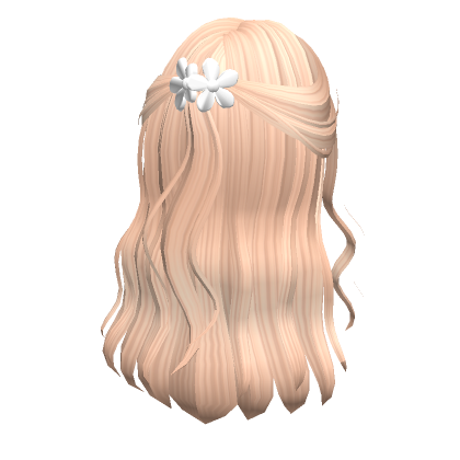 Preppy Flower Clip Half Up Blonde Roblox