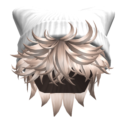 Cool Super Messy Hair W Beanie Platinum Blonde Roblox Item Rolimon S