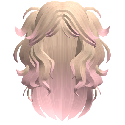 Messy Anime Layered Hair Pigtails Blonde To Pink Roblox