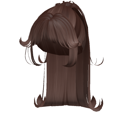 brunette marrom wispy camadas hime bangs alto pônei Roblox