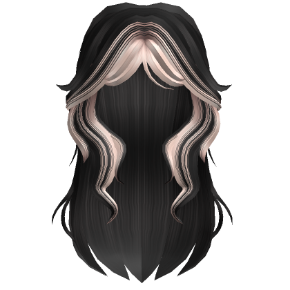 Two Tone Anime Layered Y K Messy Hair Black Blonde Roblox