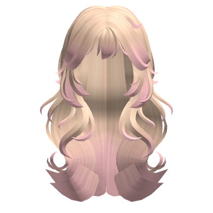 Cute Grunge Layered Wolf Hair Blonde To Pink Roblox