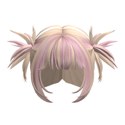 Two Tone Messy Y2K Punk Pigtails Pink Blonde Roblox