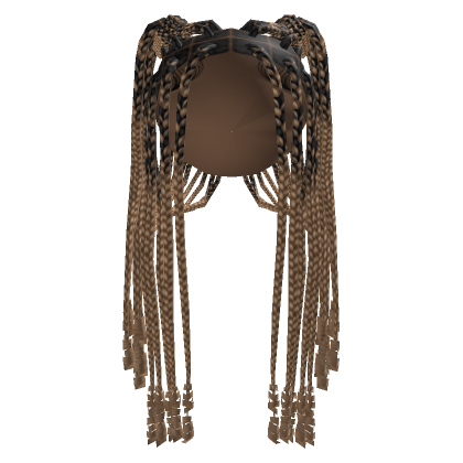 Pigtail Braids W Curls Blonde W Dark Roots Roblox