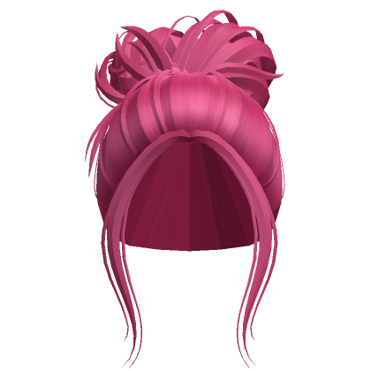 Messy Loose Lazy Bun Updo Hot Pink Roblox Item Rolimon S