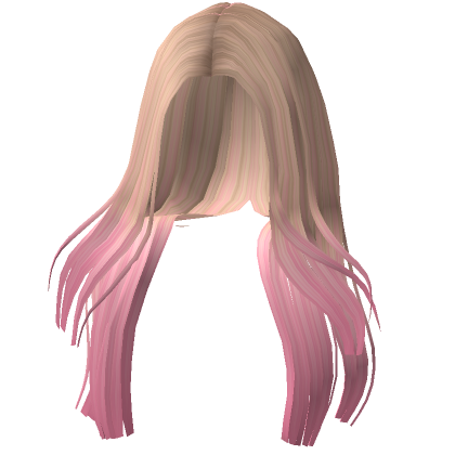 Model Blowout Straight Hair In Blonde Pink Ombre Roblox