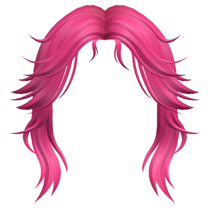 Messy Wolfcut Bangs In Hot Pink Roblox