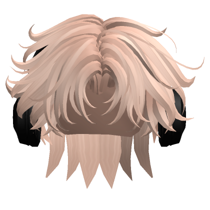 Middle Part Hair W Headphones In Blonde Roblox