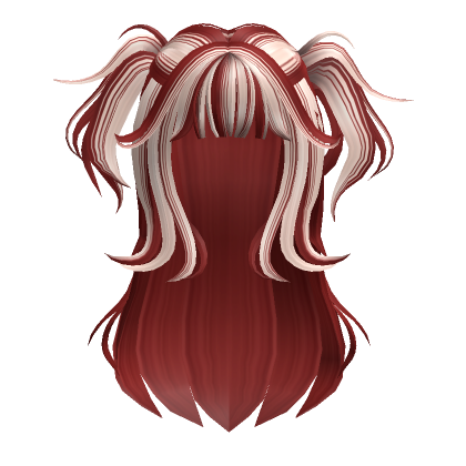 Two Tone Cute Half Up Pigtails Red Blonde Roblox