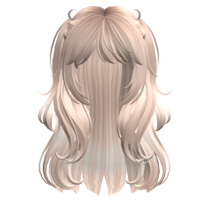 Wavy Half Up Half Down Pigtails Platinum Blonde Roblox