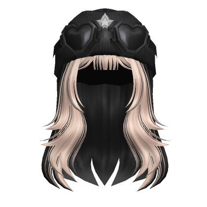 Two Tone Messy Hair W Goggles In Blonde Roblox
