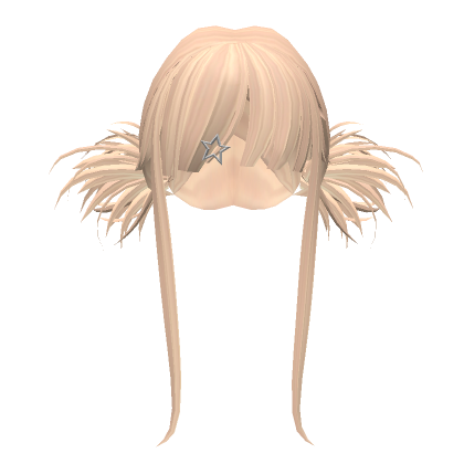 Spikey Y2K Buns With Bangs Blonde Roblox