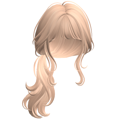 Queue de cheval basse ondulée blonde Roblox