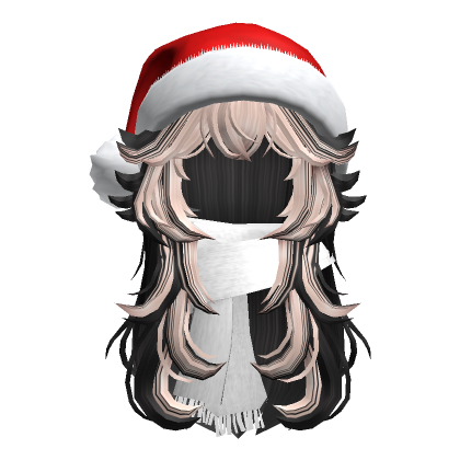 Wolfcut W Santa Hat Cozy In Black Blonde Roblox