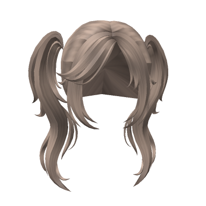 Ash Blonde Y2K Messy Long Pigtails Roblox